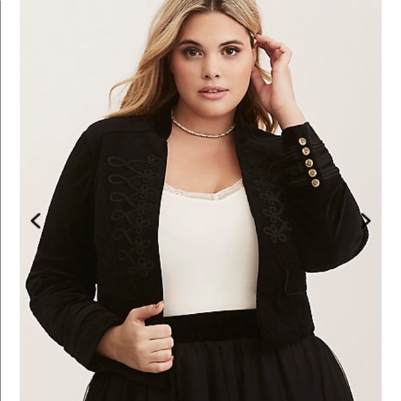 torrid Jackets & Blazers - Torrid Black embellished military jacket NWOT